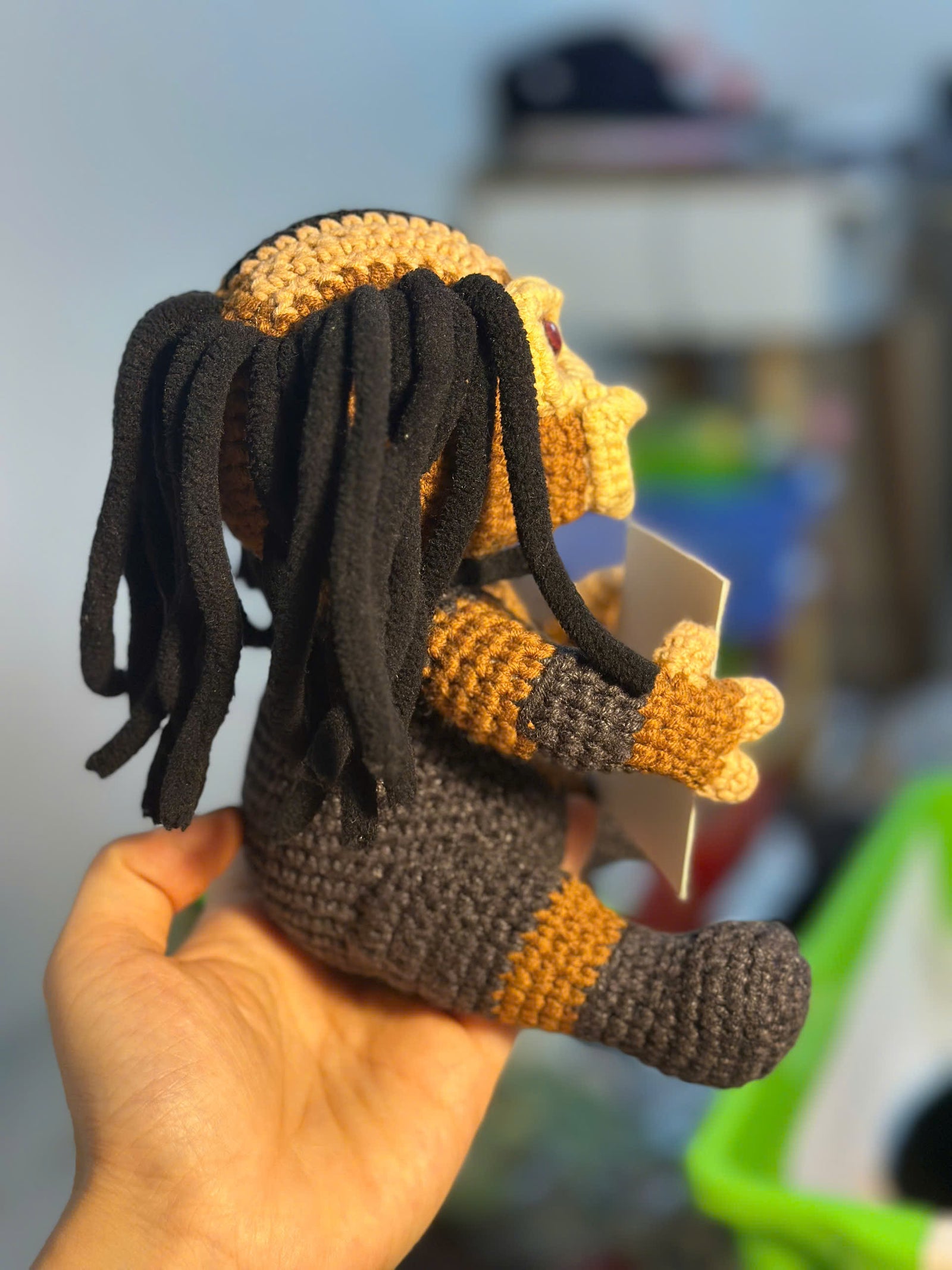 Emotional Support – The Predator 👾 - Handmade Crochet Doll