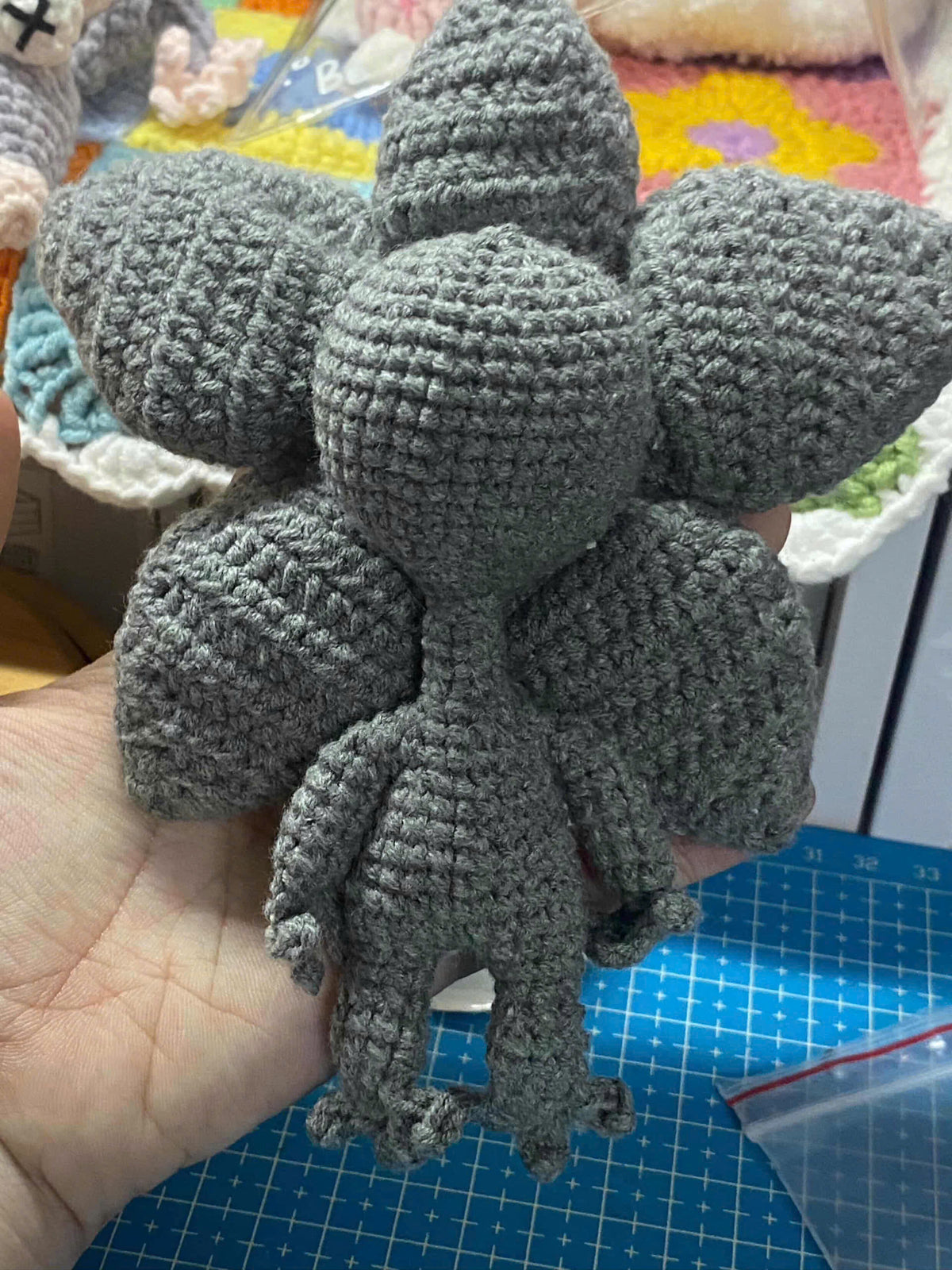 Emotional Support Demogorgon - Handmade Crochet Doll