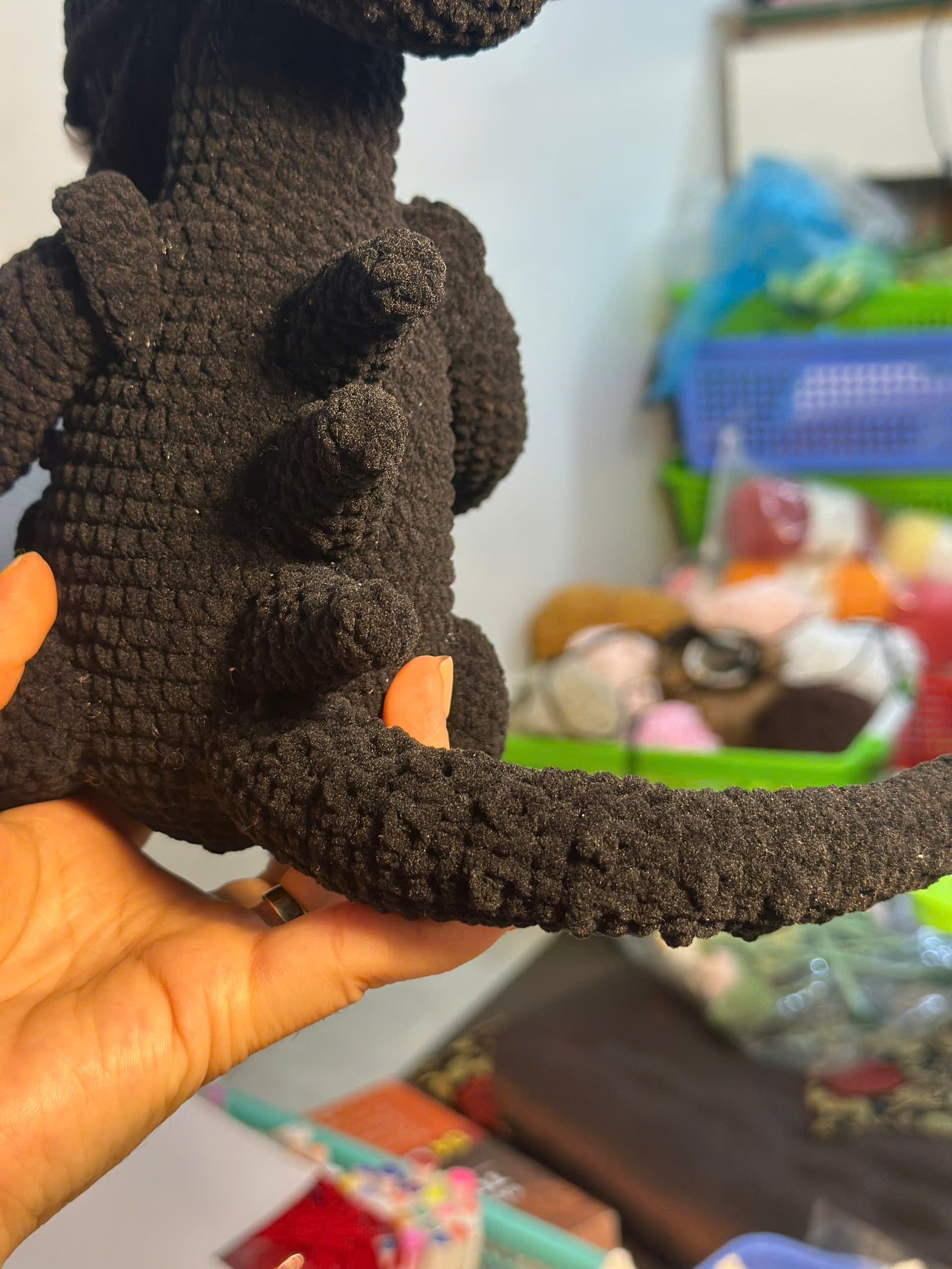 Emotional Support Xenomorph – Handmade Crochet Doll