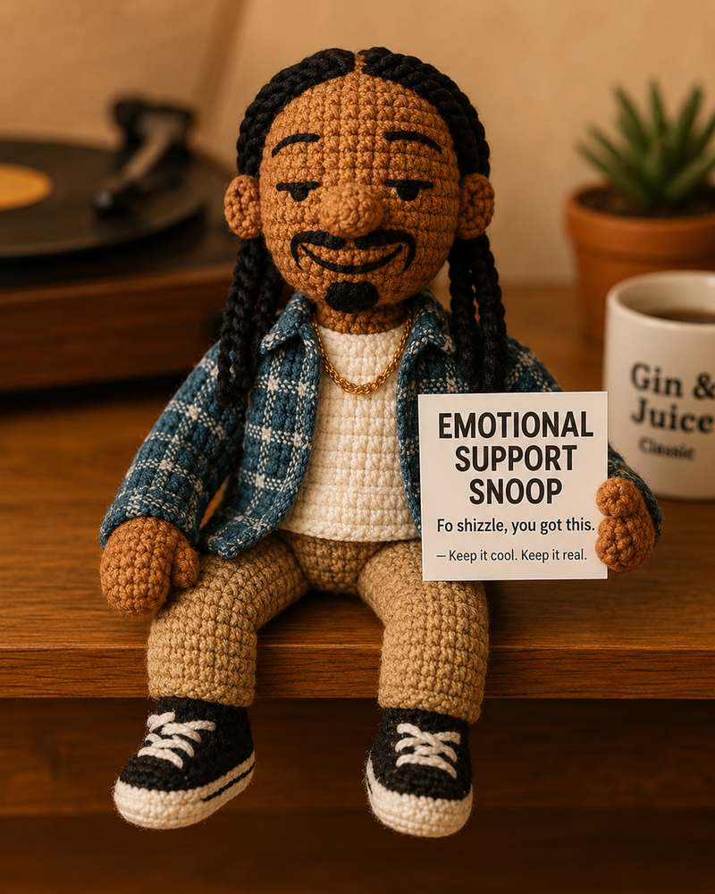Emotional Support Snoop™ - Handmade Crochet Doll (15cm)