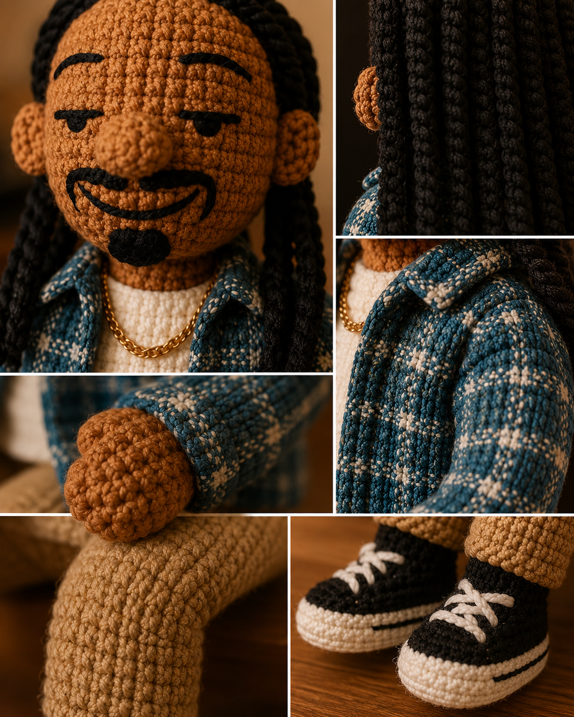 Emotional Support Snoop™ - Handmade Crochet Doll (15cm)