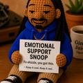 Emotional Support Snoop™ - Handmade Crochet Doll (15cm)
