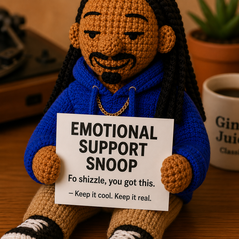 Emotional Support Snoop™ - Handmade Crochet Doll (15cm)