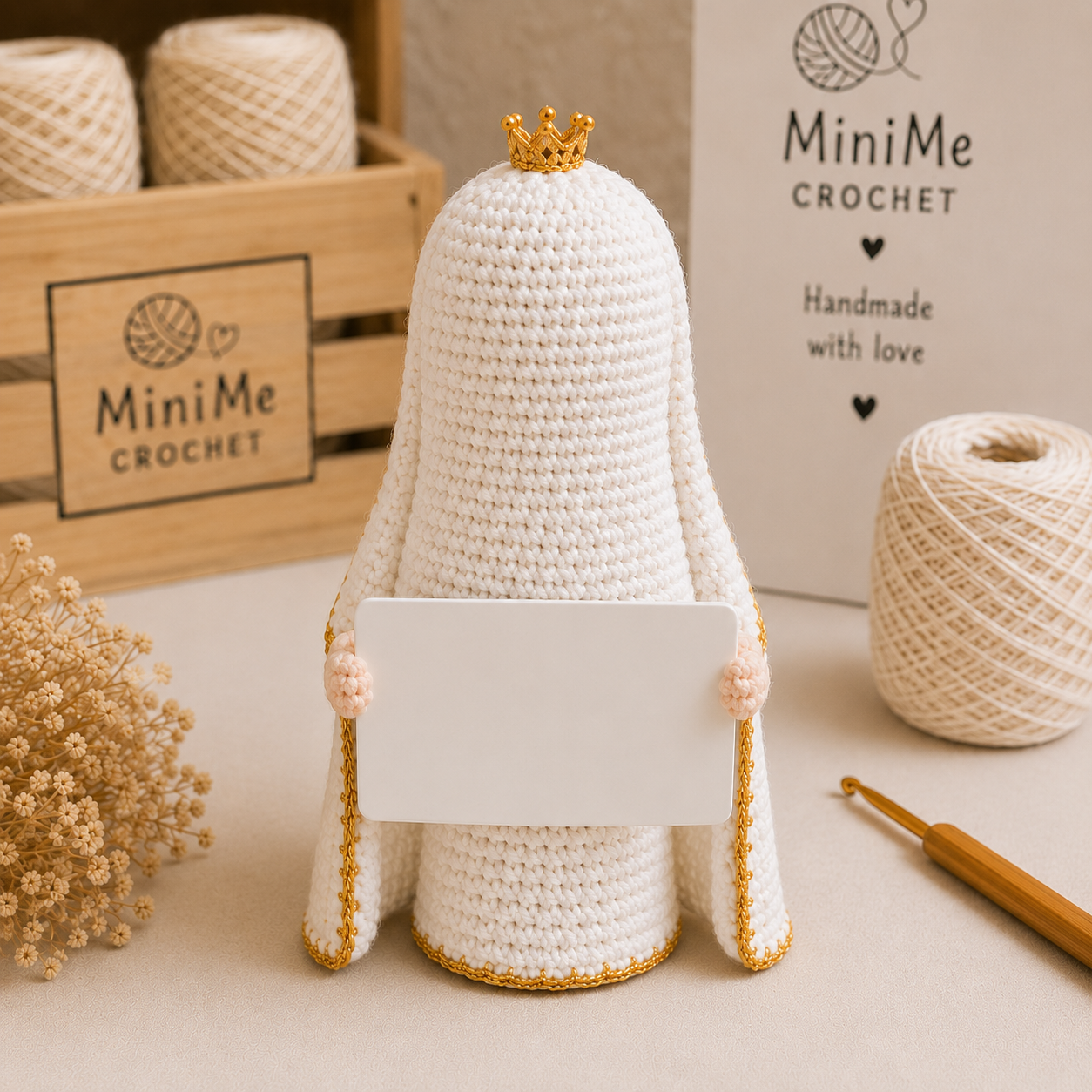 Emotional Support Blessed Mother Handmade Crochet Doll
