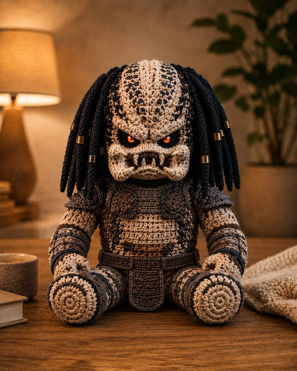Emotional Support – The Predator 👾 - Handmade Crochet Doll (10inch)