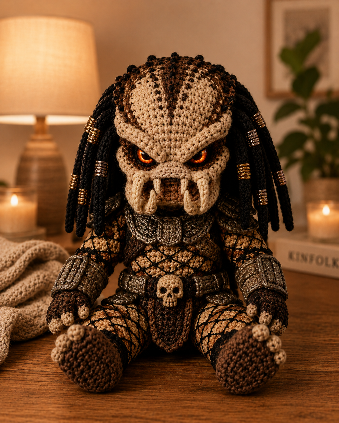 Emotional Support – The Predator - Handmade Crochet Doll (10inch and 20 inch)