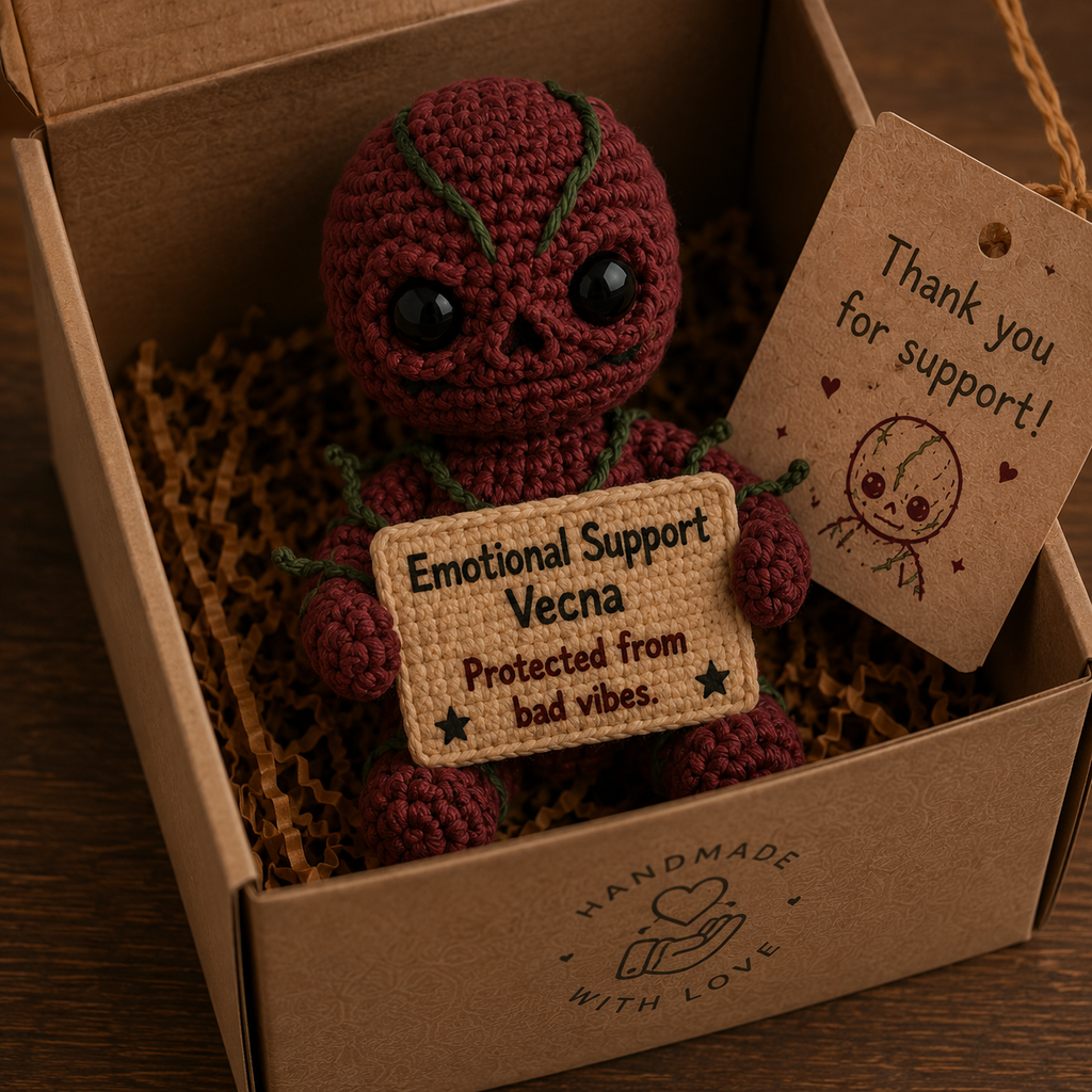 Emotional Support Vecna - Handmade Crochet Doll (15cm)