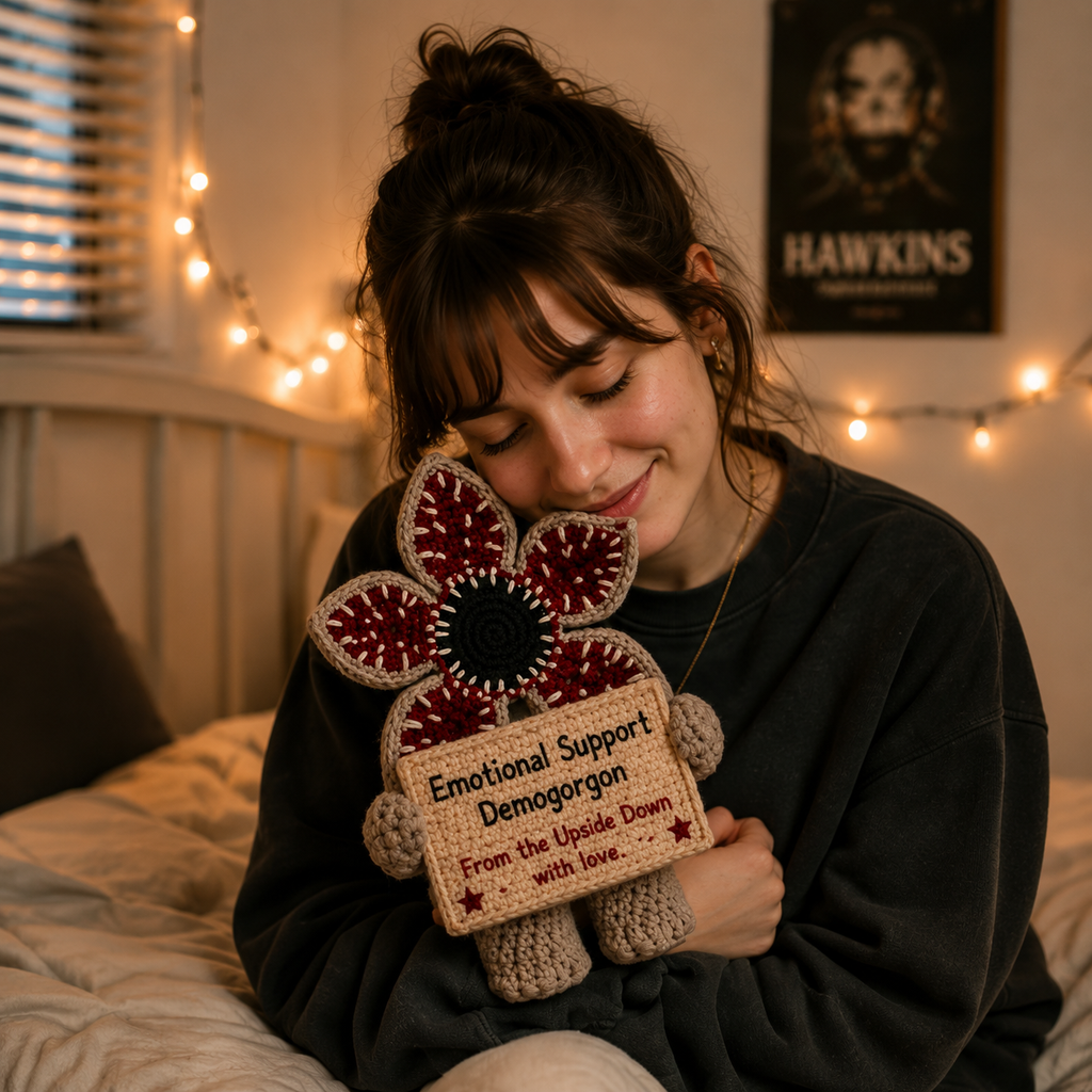 Emotional Support Demogorgon - Handmade Crochet Doll (15cm)