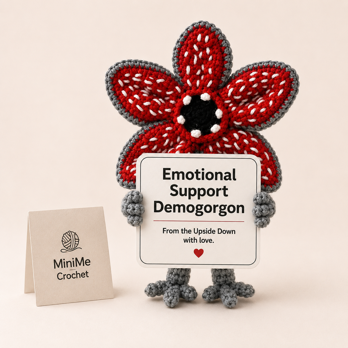 Emotional Support Demogorgon - Handmade Crochet Doll
