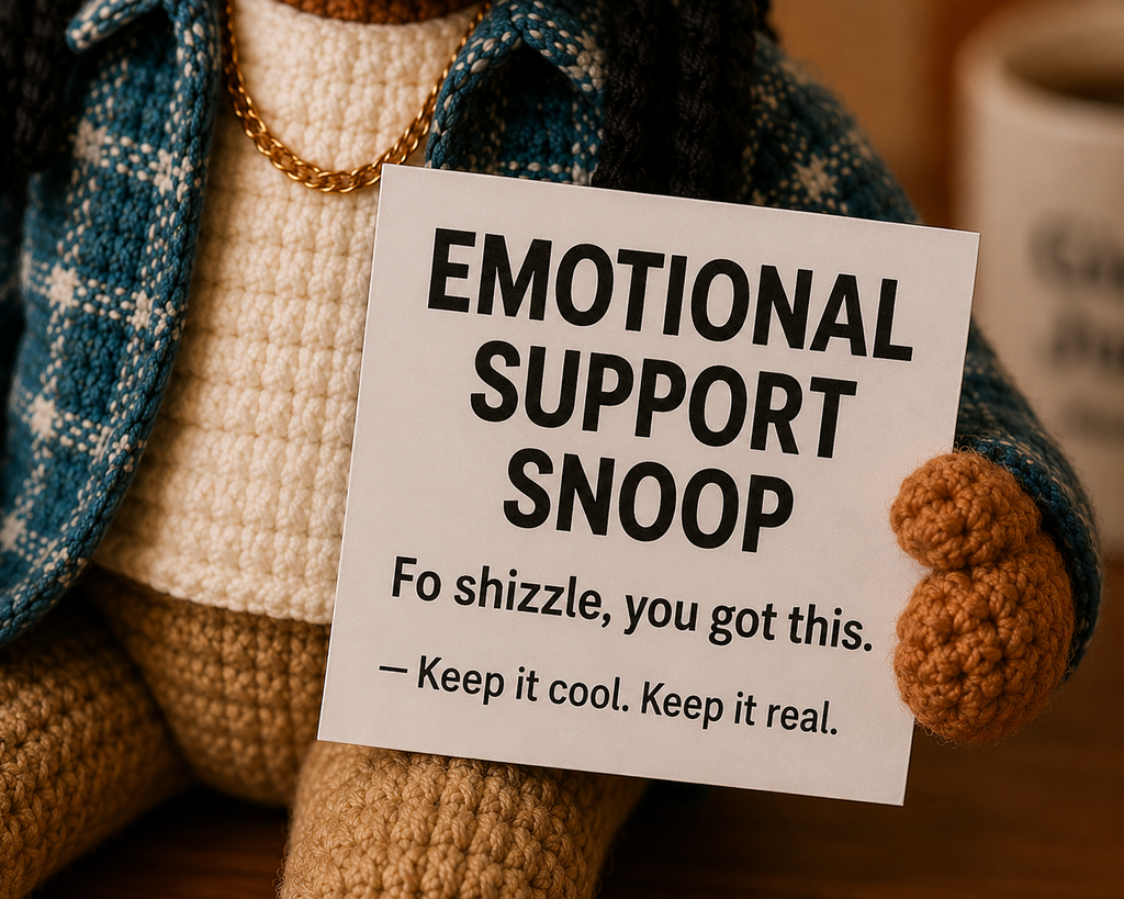 Emotional Support Snoop™ - Handmade Crochet Doll (15cm)