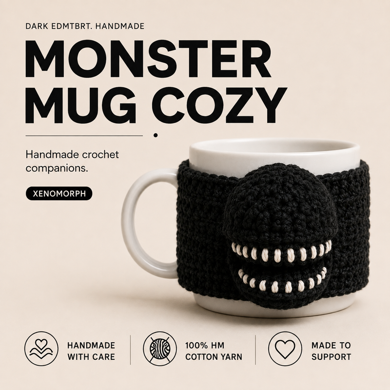 Crochet Xenomorph Mug Cozy