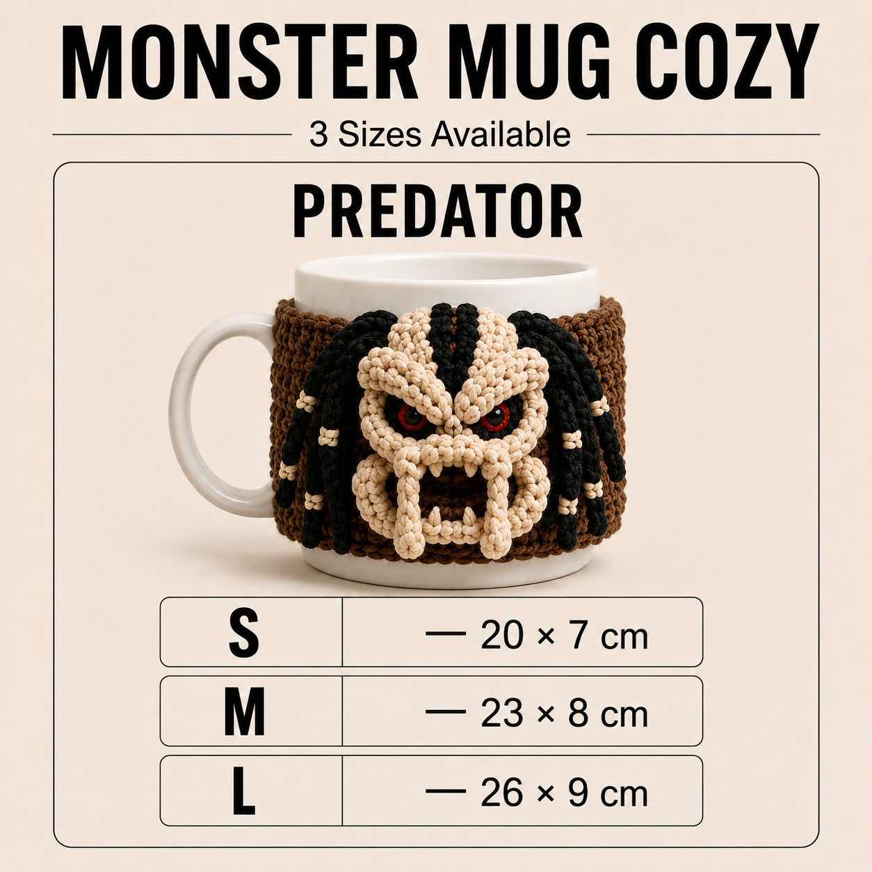 Crochet Predator Mug Cozy