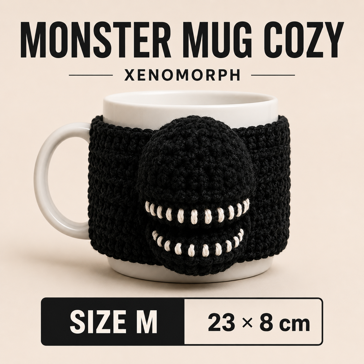 Crochet Xenomorph Mug Cozy