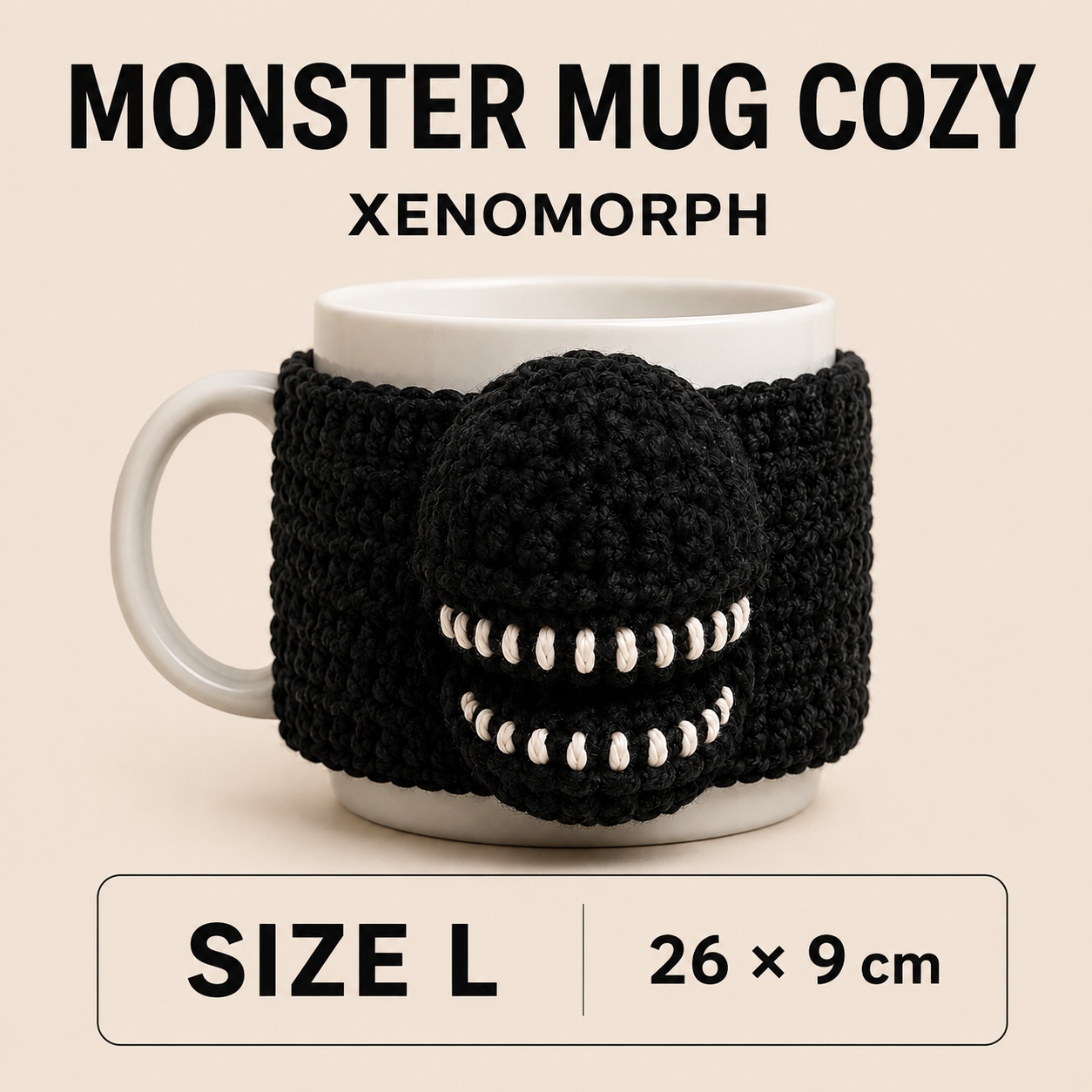 Crochet Xenomorph Mug Cozy