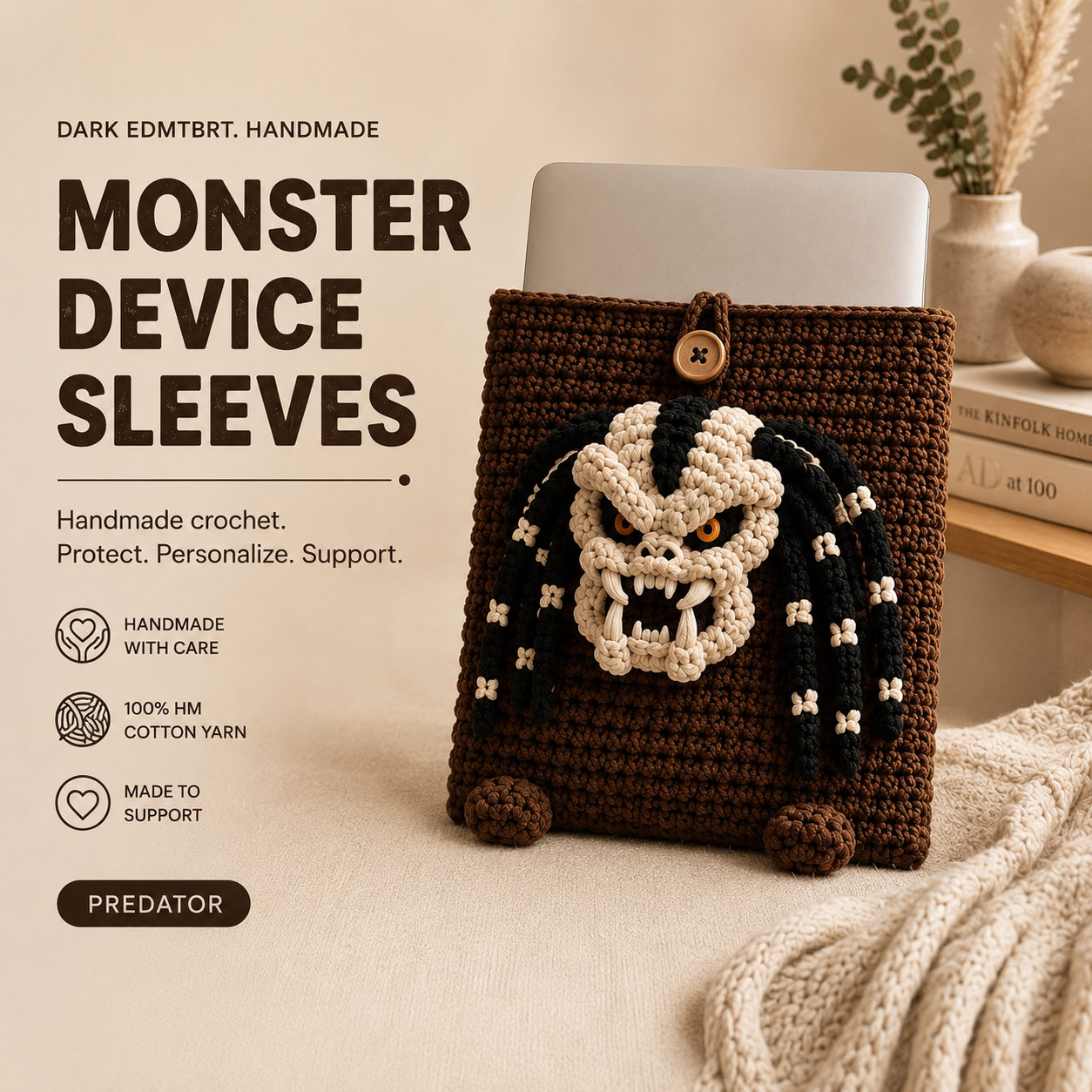 Crochet Predator iPad/Laptop Sleeve