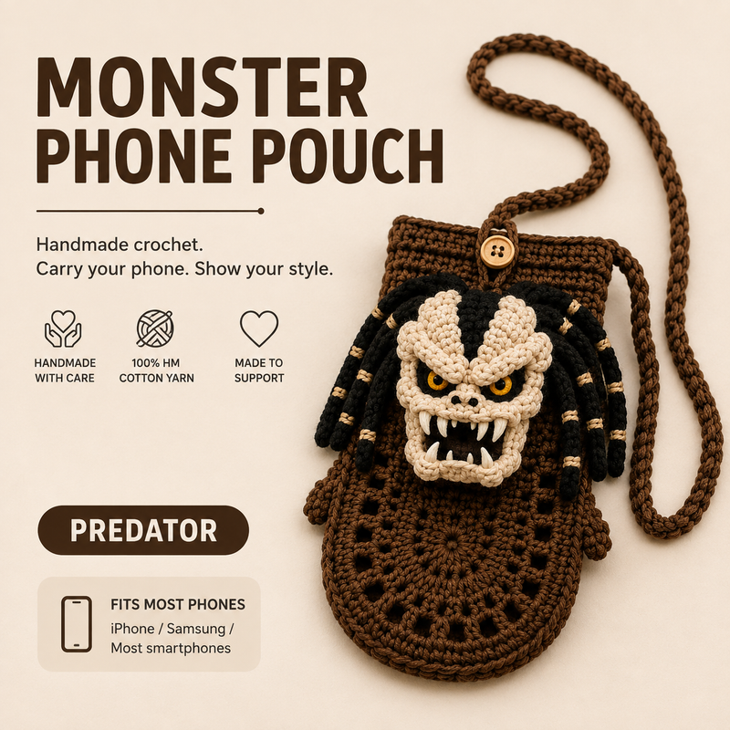 Predator Crochet Phone Sleeve