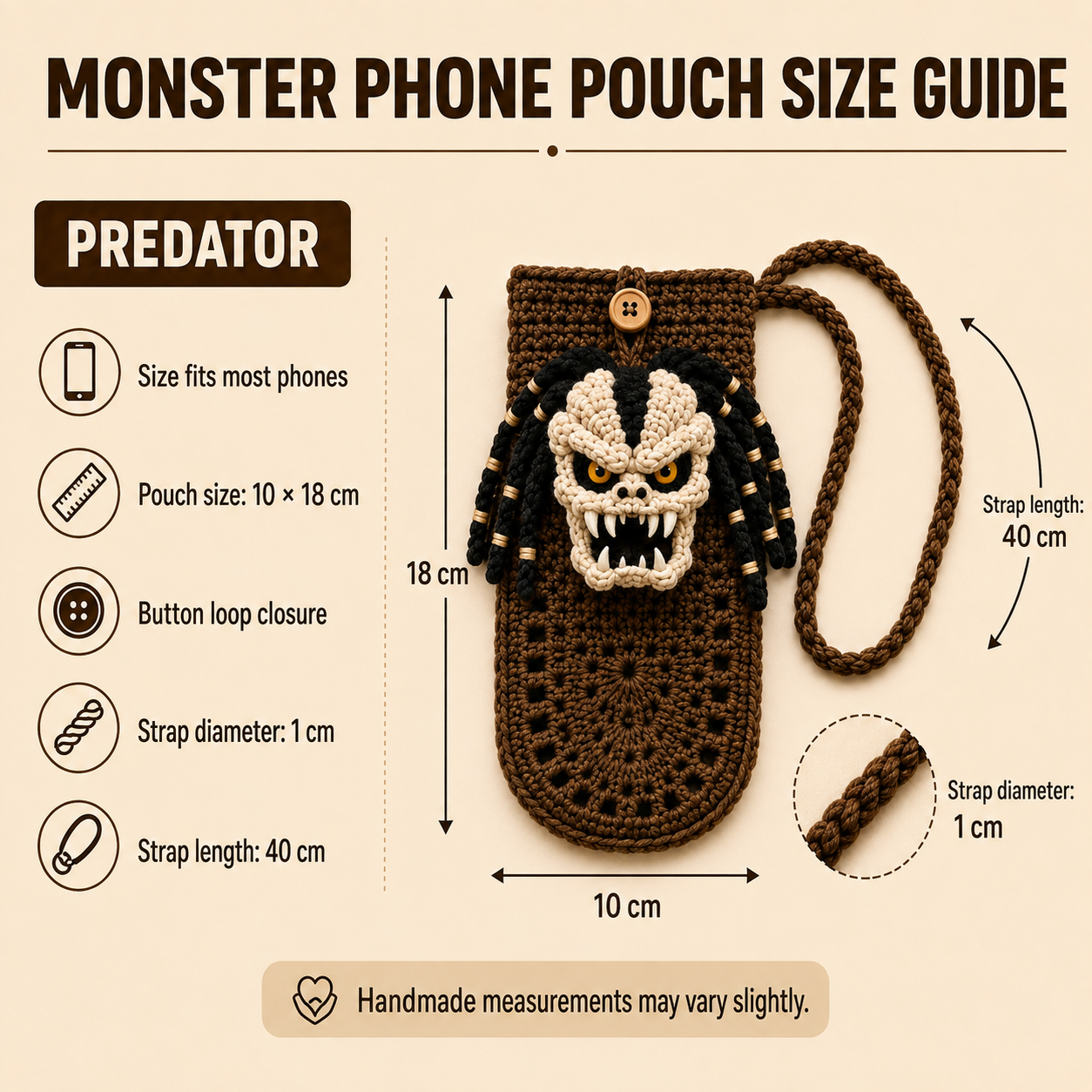 Predator Crochet Phone Sleeve