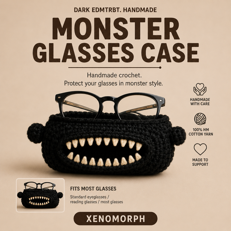 Xenomorph Crochet Eyeglasses Case