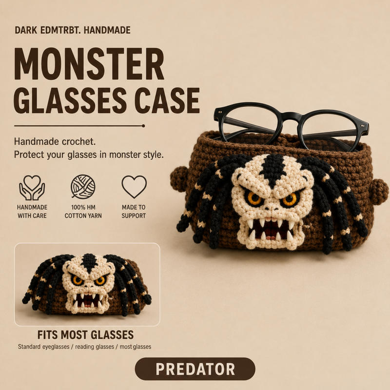 Predator Crochet Eyeglasses Case