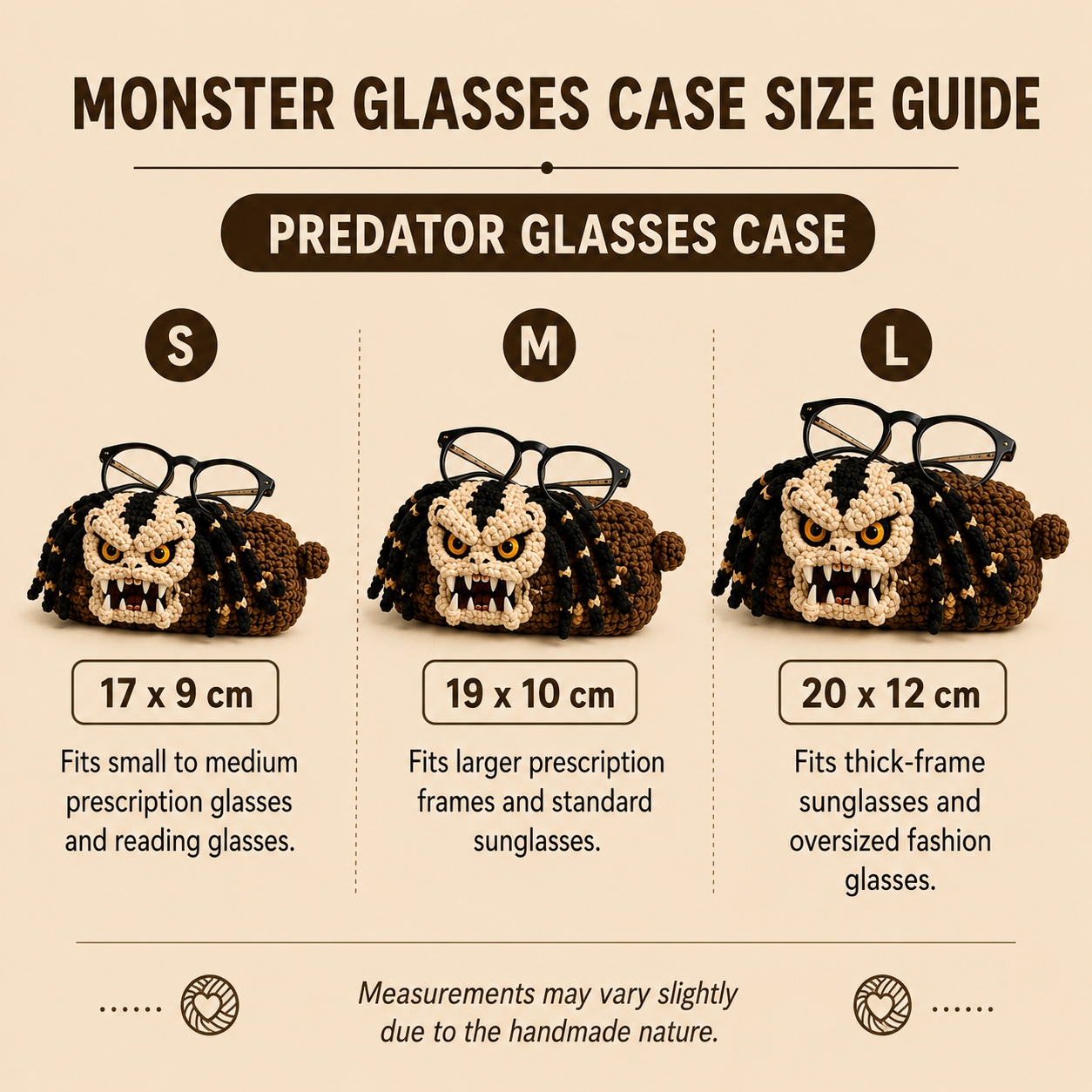 Predator Crochet Eyeglasses Case