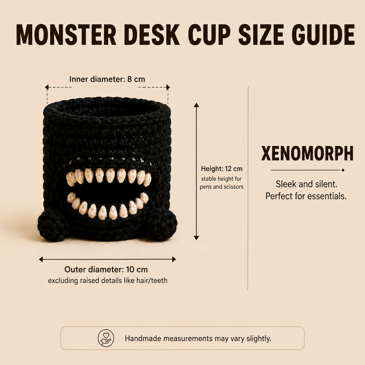 Xenomorph Crochet Desk Organizer