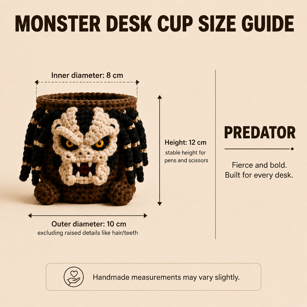 Predator Crochet Desk Organizer